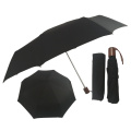 3 складных рекламных пользовательских деревянных ручки ветрозащитный черный зонтик